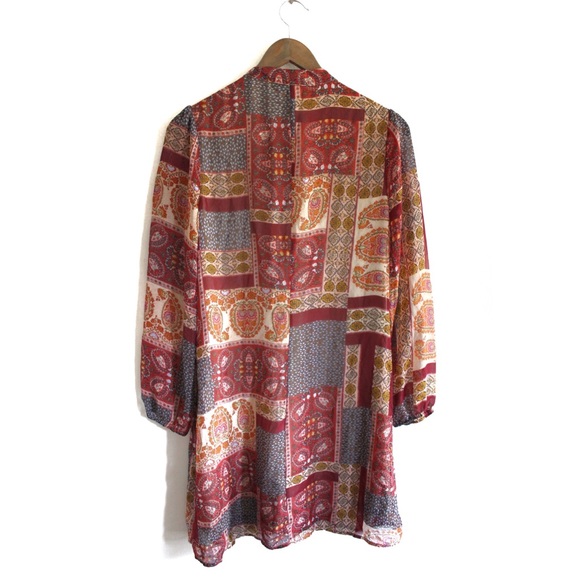 DR2 Daniel Rainn Mixed Pattern Bohemian Dress Small - Picture 5 of 8